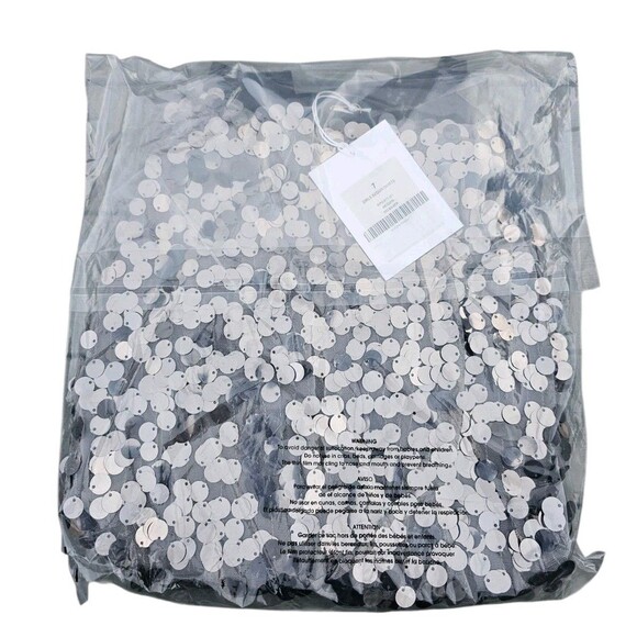 Rachel Parcell Girls 7 Sequin Mini Skirt Sparkly Silver Holiday Elastic Waist - Picture 11 of 16